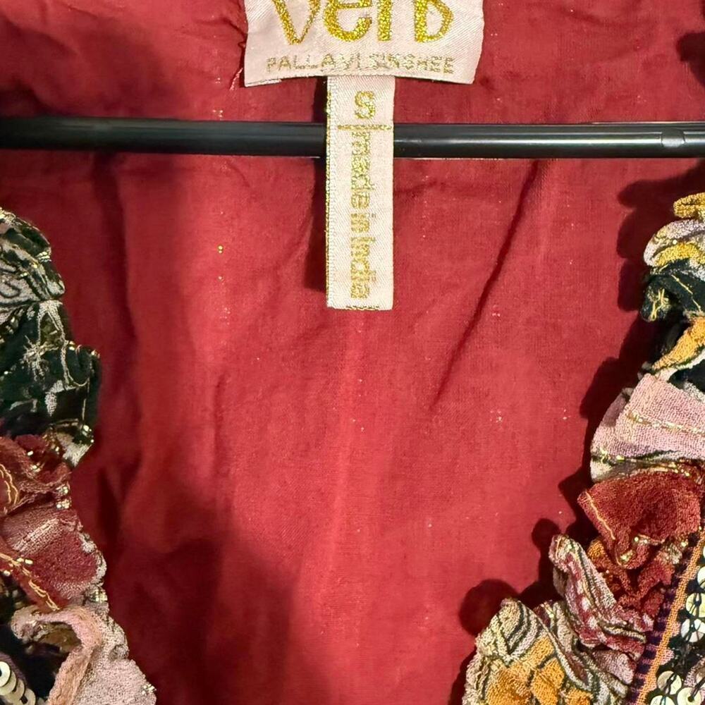 Verb for Anthropologie multicoloured mini dress with ruffle details - Picture 4 of 7